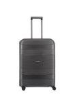 Travelite Korfu Reisekoffer M Trolley Rahmen Koffer 65cm 4 Rad / Rollen TSA schwarz