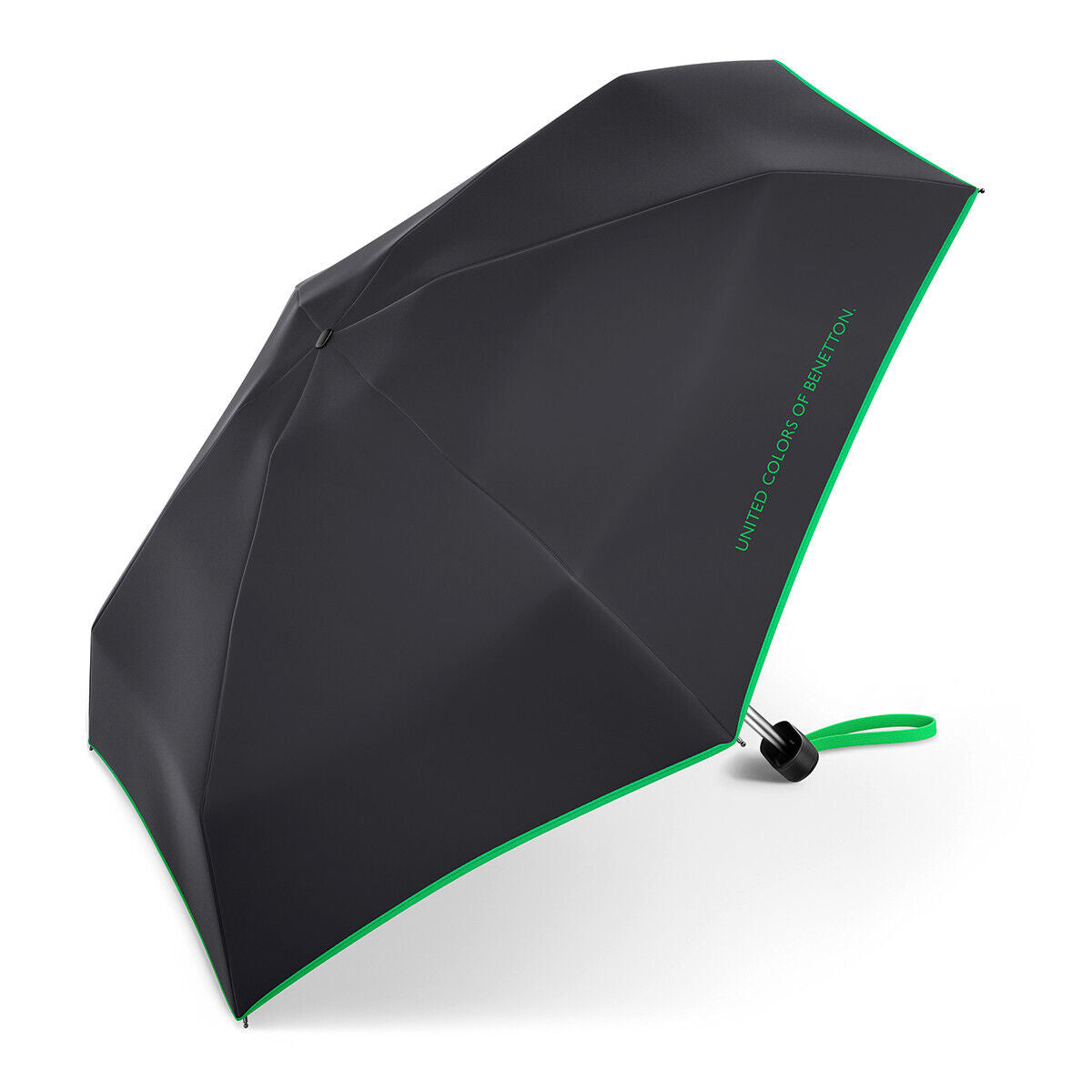 United Colors of Benetton Regenschirm Schirm klein flach & leicht black