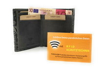 Hill Burry kleine echt Leder Damen Wende-Geldbörse Portemonnaie mit RFID NFC Schutz grau