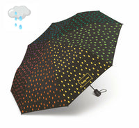 happy rain Regenschirm Taschenschirm mit Automatik waterreactive Farbwechsel bei Nässe