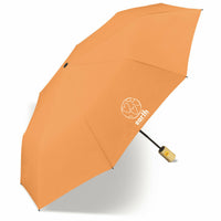 happy rain nachhaltiger Regenschirm mit Automatik Earth recyceltes Polyester Bambusgriff