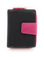 Jockey Club echt Leder Mini Geldbörse Portemonnaie mit RFID Schutz pink