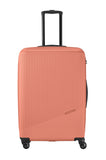 Travelite Bali Reisekoffer L Trolley Koffer 77cm 4 Rad / Rollen TSA Hartschale koralle