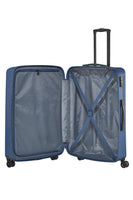 Travelite Bali Reisekoffer L Trolley Koffer 77cm 4 Rad / Rollen TSA Hartschale blau