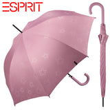 Esprit Regenschirm Stockschirm Schirm mit Automatik starburst metallic dusky orchid Sterne