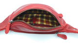 Jockey Club echt Leder Gürteltasche Hüfttasche Bauchtasche Vintage Sauvage-Rindleder rot