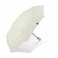 Esprit Regenschirm Taschenschirm Easymatic Auf-Zu Automatik shimmering hearts whispwe white