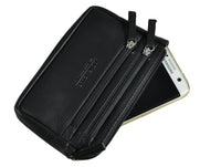 Jockey club echt Leder Gürteltasche Bikertasche Hüfttasche Bauchtasche Nappaleder slim schwarz S