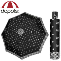 doppler Regenschirm Fiber Magic Taschenschirm sturmsicher 100km/h Black & White Minimals