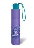 Scout Girls Kinder Regenschirm Taschenschirm Reflektionsstreifen Purple Magic kleine Hexe, Eule
