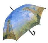 happy rain Regenschirm Stockschirm Motiv Claude Monet "Frau mit Sonnenschirm" mit Automatik