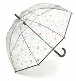 Regenschirm transparent durchsichtig Glockenschirm dots & hearts happy rain