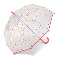 Esprit Kinder Regenschirm Stockschirm transparent Candy Hearts Herzen