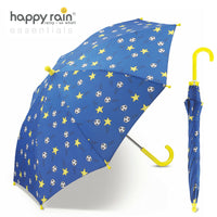 Happy Rain Kinder Regenschirm Stockschirm Bambino Boys Jungen blau Fußball