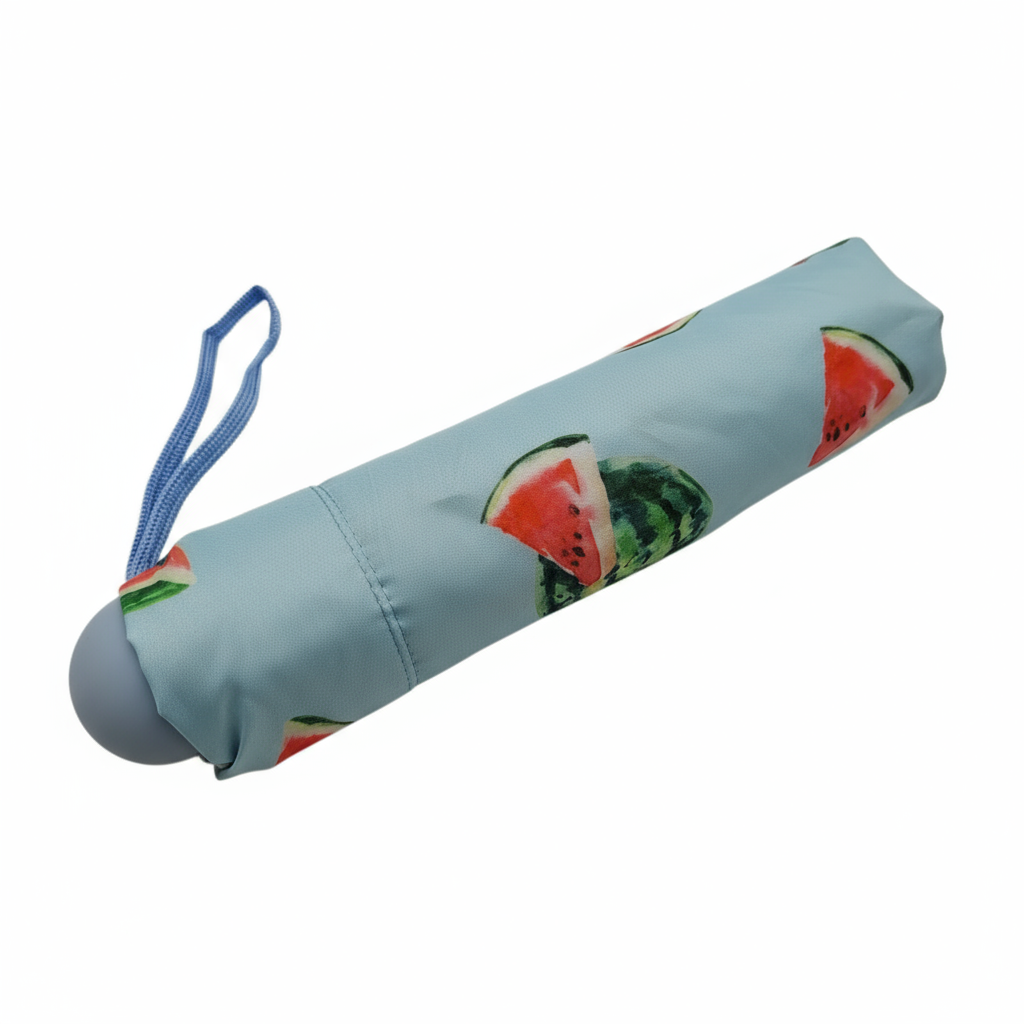 Taschenschirm Mit Palmendach-Motiv – Kompakter UV- Und Regenschutz, Durchmesser 92 Cm