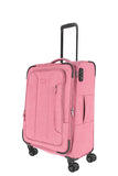 Travelite Boja Reisekoffer M Trolley Koffer 67cm 4 Rad / Rollen Dehnfalte TSA pink