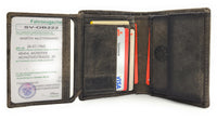Jockey Club echt Leder Geldbörse Portemonnaie Geldbeutel mit RFID Schutz grau