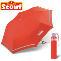 Scout Kinder Regenschirm mit Reflektionsstreifen leicht rot