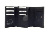 Mustang echt Leder Damen Geldbörse Portemonnaie Tampa 12 Kartenfächer mit RFID Schutz schwarz