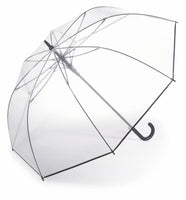 happy rain XL Golf Regenschirm transparent durchsichtig mit Automatik Ø122cm