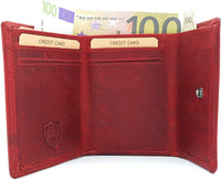 Jockey Club kleine echt Leder Geldbörse Kreditkartenetui Münzbörse Sauvage-Leder mit RFID Schutz