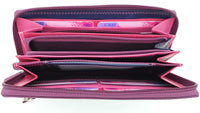Jockey Club echt Leder Damen Geldbörse Portemonnaie Geldbeutel Rio mit RFID Schutz beere