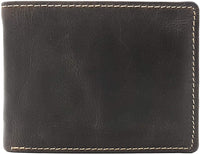 Jockey Club rustikale echt Vollrind-Leder Geldbörse Portemonnaie Geldbeutel mit RFID NFC Schutz braun