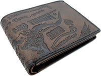 Jockey Club echt Leder Geldbörse Geldbeutel Portemonnaie Rough & Tough mit RFID Schutz braun