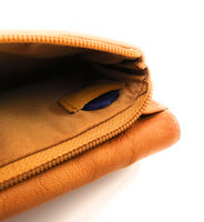 Jockey Club echt Leder Damen Geldbörse lang Shabby Chic Used Optik "Beste Freundinnen" cognac braun