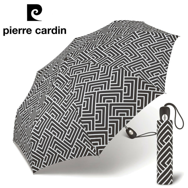 pierre cardin Regenschirm Taschenschirm Auf-Zu Automatik Black & White square