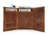 Jockey Club echt Leder Mini Geldbörse Hunterleder Toro vintage mit RFID Schutz