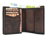 echt Leder Geldbörse Geldbeutel Portemonnaie Rough & Tough mit RFID Schutz braun