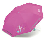 Scout Kinder Regenschirm mit Reflektionsstreifen leicht Flamingo mit Glitzer