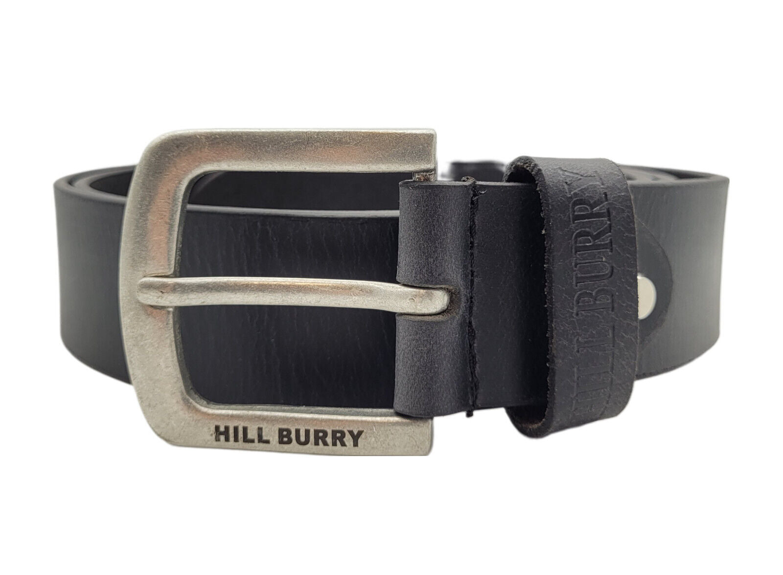 Hill Burry echt Leder Herren Gürtel 100cm (Taille) 40mm breit kürzbar Vollleder schwarz