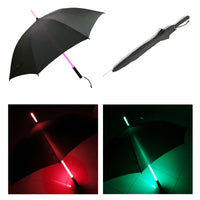LED Regenschirm Stockschirm Schirm leuchtet in 7 Farben oder Farbwechselmodus