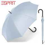 nachhaltiger Esprit Regenschirm Stockschirm Schirm mit Automatik Long AC hellblau