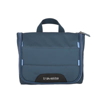 Travelite Skaii Kulturtasche Kulturbeutel zum Hängen aus recyceltem Polyester Farbe Panoramablau