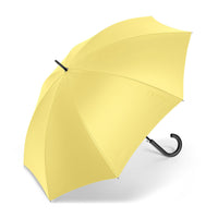 nachhaltiger Esprit Regenschirm Stockschirm Schirm mit Automatik Long AC yellow cream
