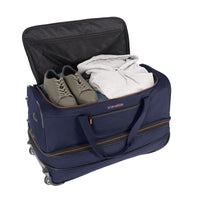 Travelite 2-Rad Trolley Roll-Reisetasche mit Rollen Basics L erweiterbar marine blau