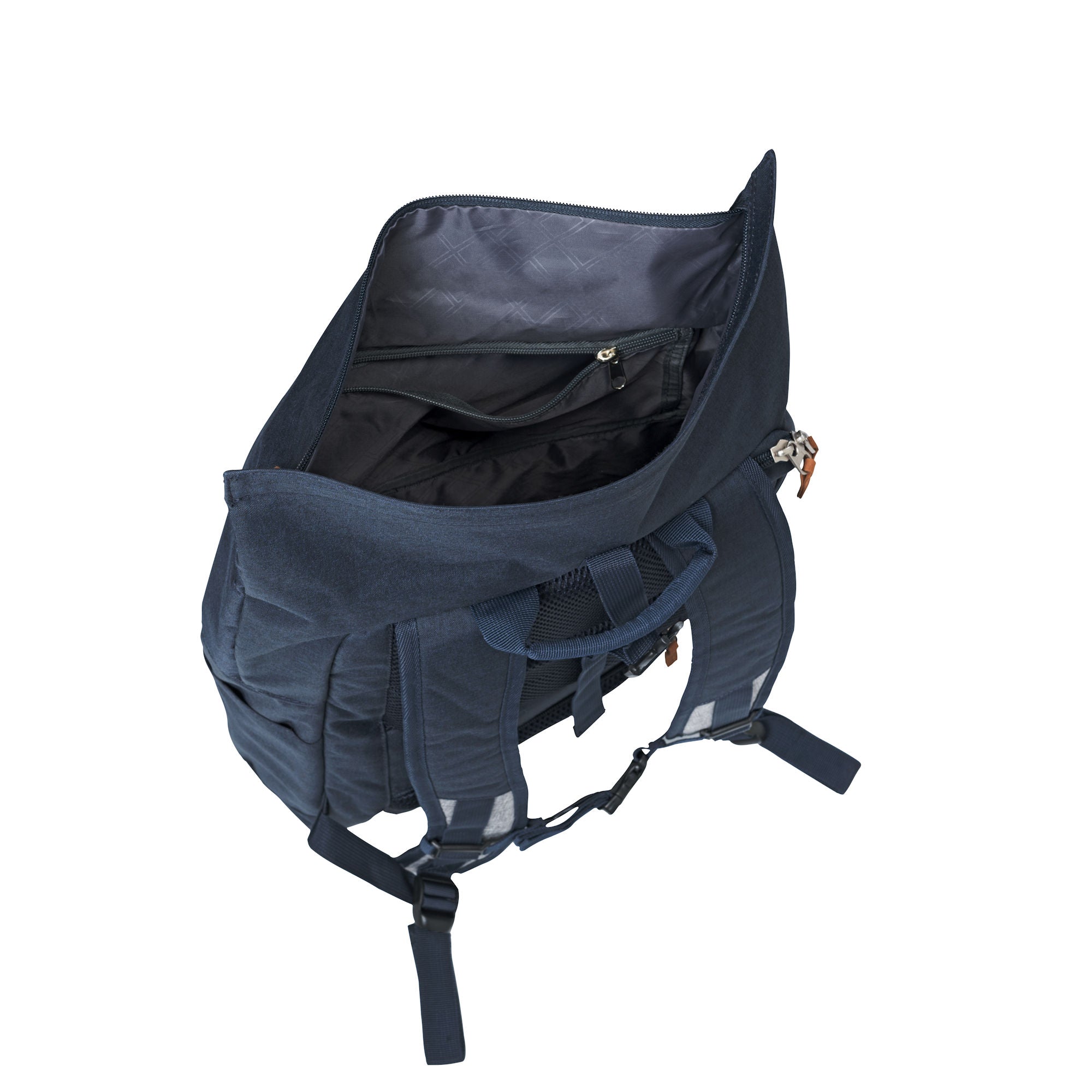 Travelite Rollup Fahrrad Rucksack Kurierrucksack Daypack Notebookfach blau grau