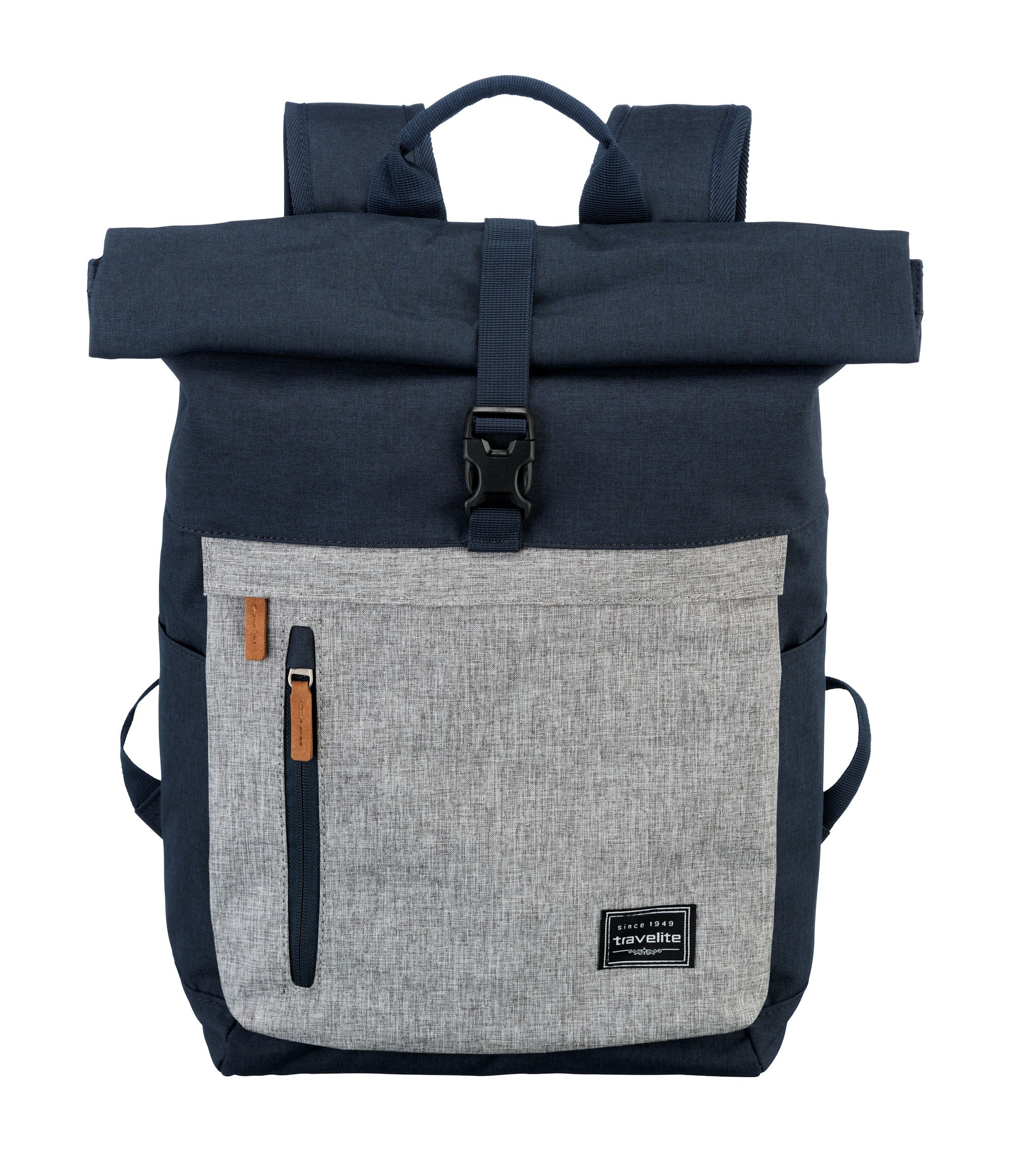 Travelite Rollup Fahrrad Rucksack Kurierrucksack Daypack Notebookfach blau grau