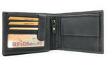 Jockey Club Basic echt Büffel Voll-Leder Geldbörse Portemonnaie Geldbeutel mit RFID NFC Schutz schwarz