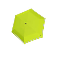 Knirps Rookie Kinder Regenschirm Taschenschirm Schirm leicht reflektierend lime grün