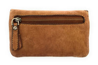 Jockey Club echt Leder Schlüsseletui Doppelfach Vintage Shabby Chic Used Look mit RFID Schutz braun