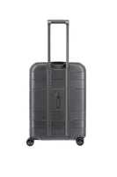 Travelite Korfu Reisekoffer M Trolley Rahmen Koffer 65cm 4 Rad / Rollen TSA schwarz