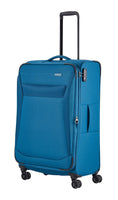 Travelite Chios Reisekoffer L Trolley Koffer 78cm 4 Rad / Rollen Dehnfalte TSA petrol