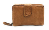 Jockey Club echt Leder Geldbörse Portemonnaie Vintage Style Shabby Chic Used Look mit RFID Schutz braun