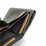 Hill Burry kleine echt Leder Damen Wende-Geldbörse Portemonnaie mit RFID NFC Schutz grau