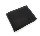 echt Leder Geldbörse Portemonnaie mit RFID Schutz schwarz innen mehrfarbig
