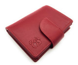 Jockey Club echt Leder Sicherheits-Geldbörse Portemonnaie mit RFID Schutz rot